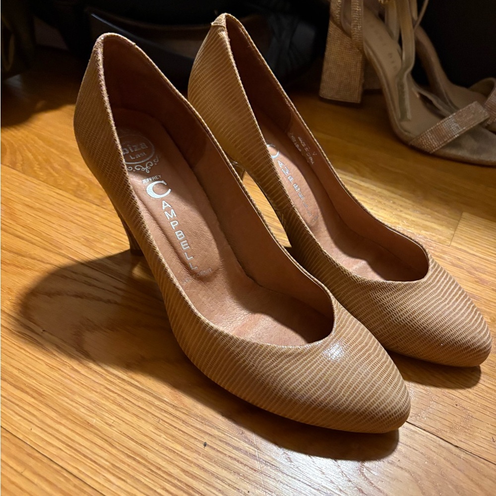 Jeffrey Campbell Tan Textured Heels